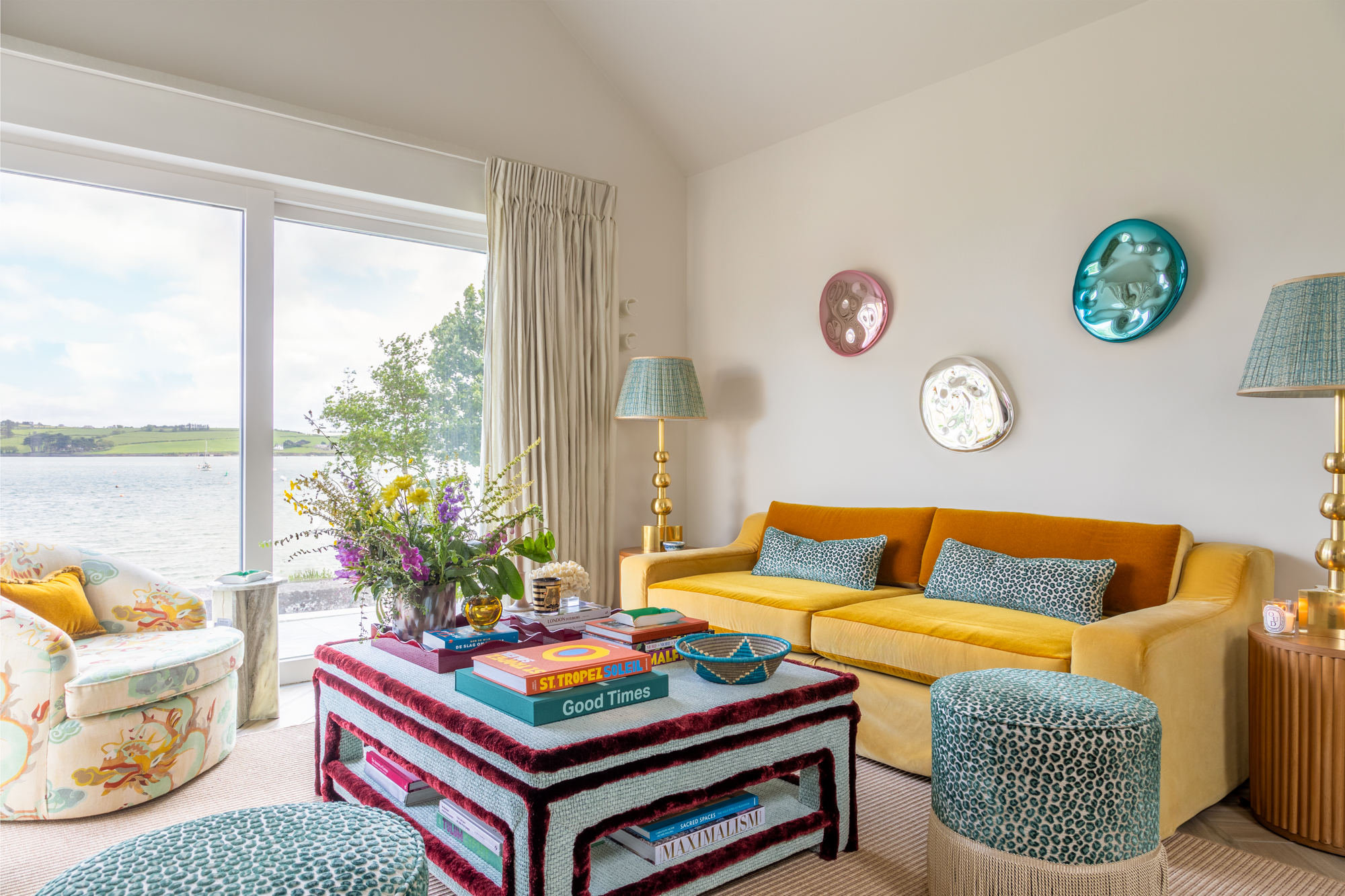 bright coastal sitting room in Ireland